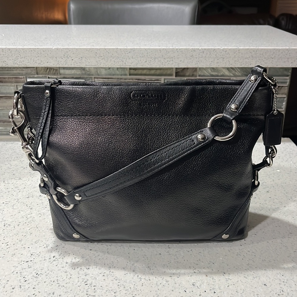 Vintage Coach Black Leather Purse